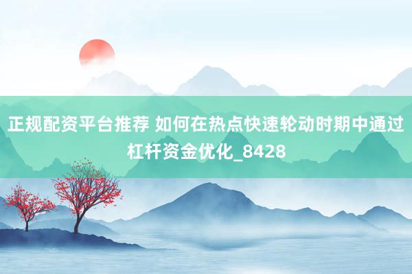 正规配资平台推荐 如何在热点快速轮动时期中通过杠杆资金优化_8428